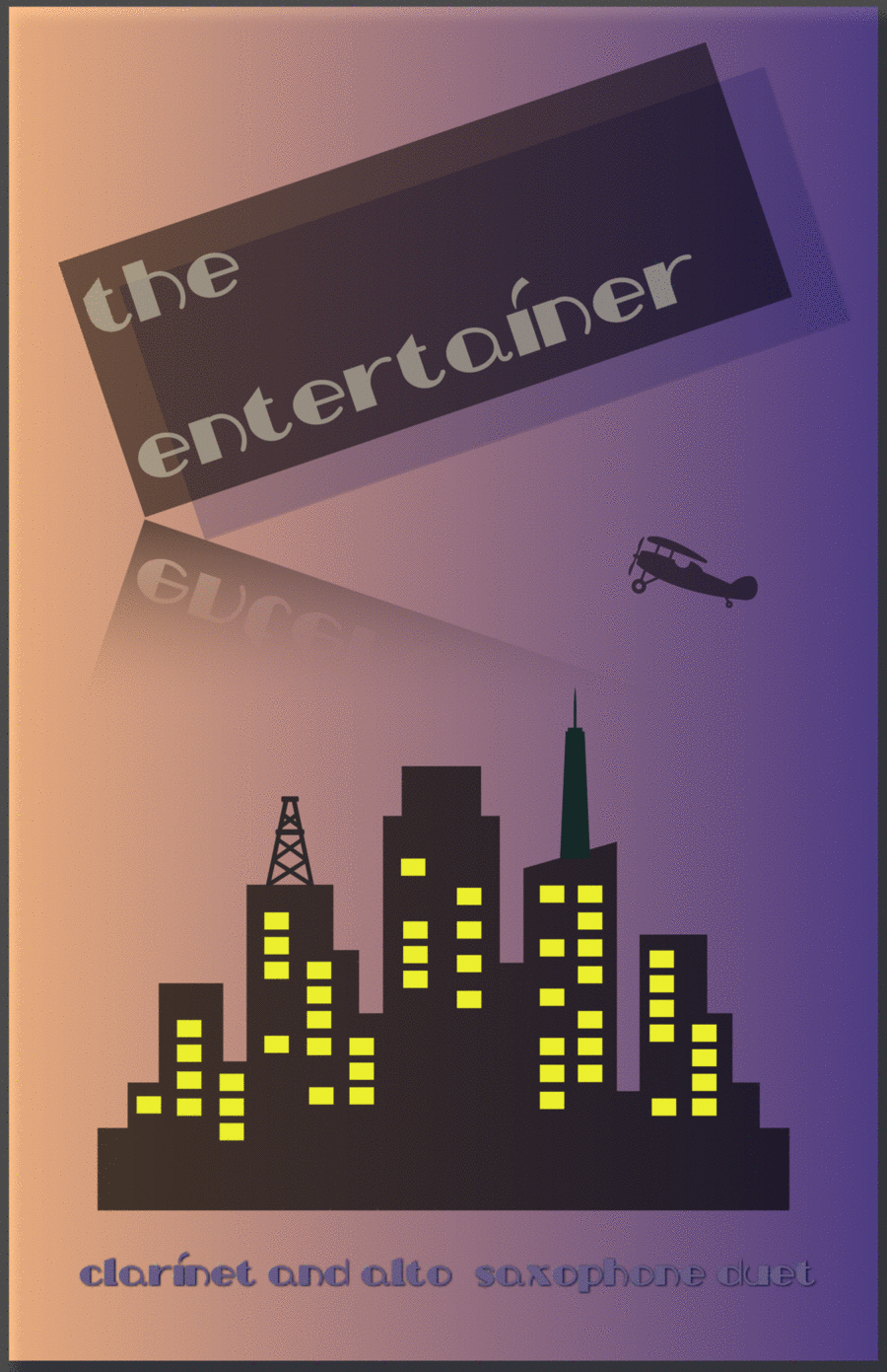 The Entertainer by Scott Joplin, Clarinet and Alto Saxophone Duet Woodwind Duet scores gallery preview page 1