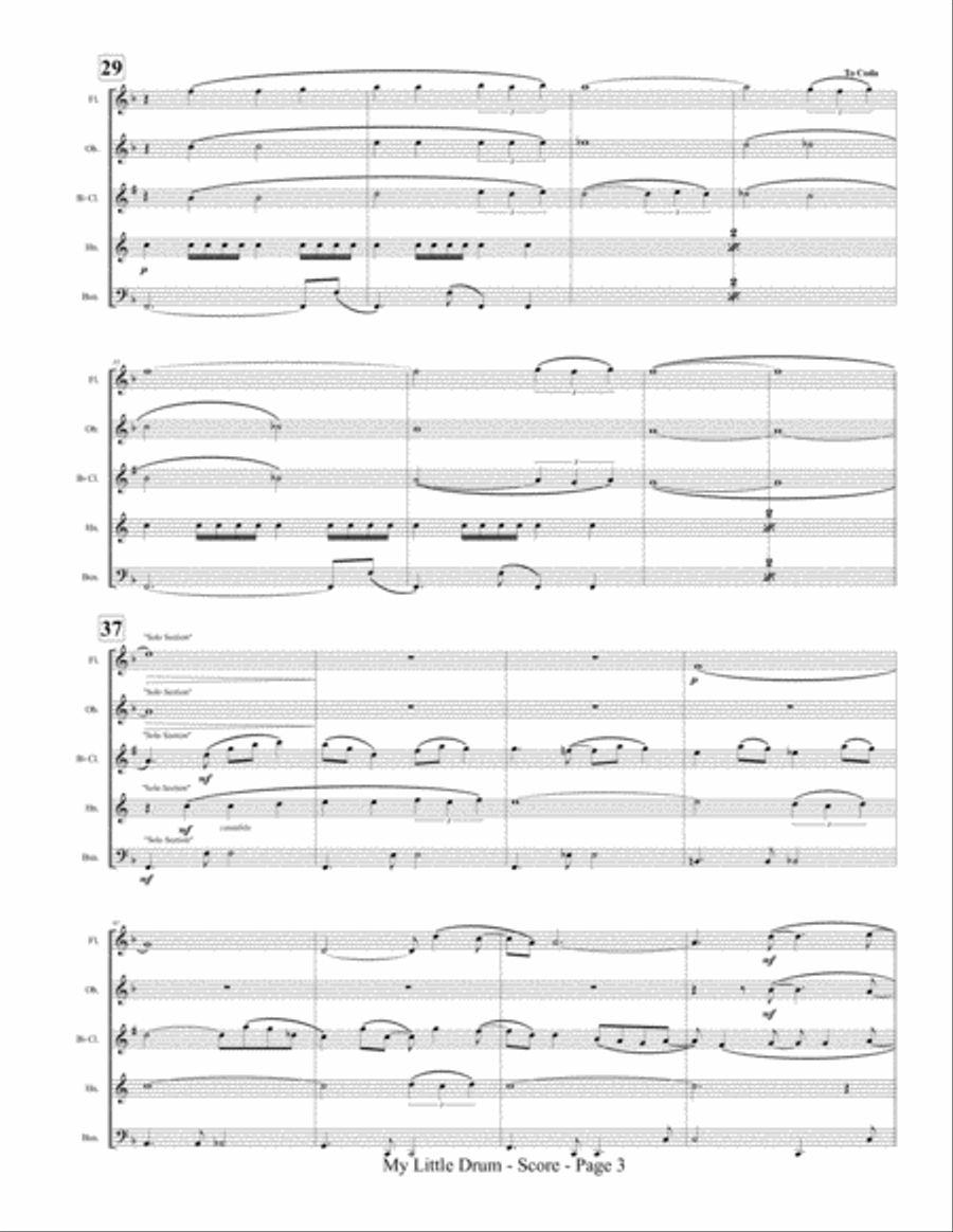 My Little Drum Woodwind Quintet scores gallery preview page 5