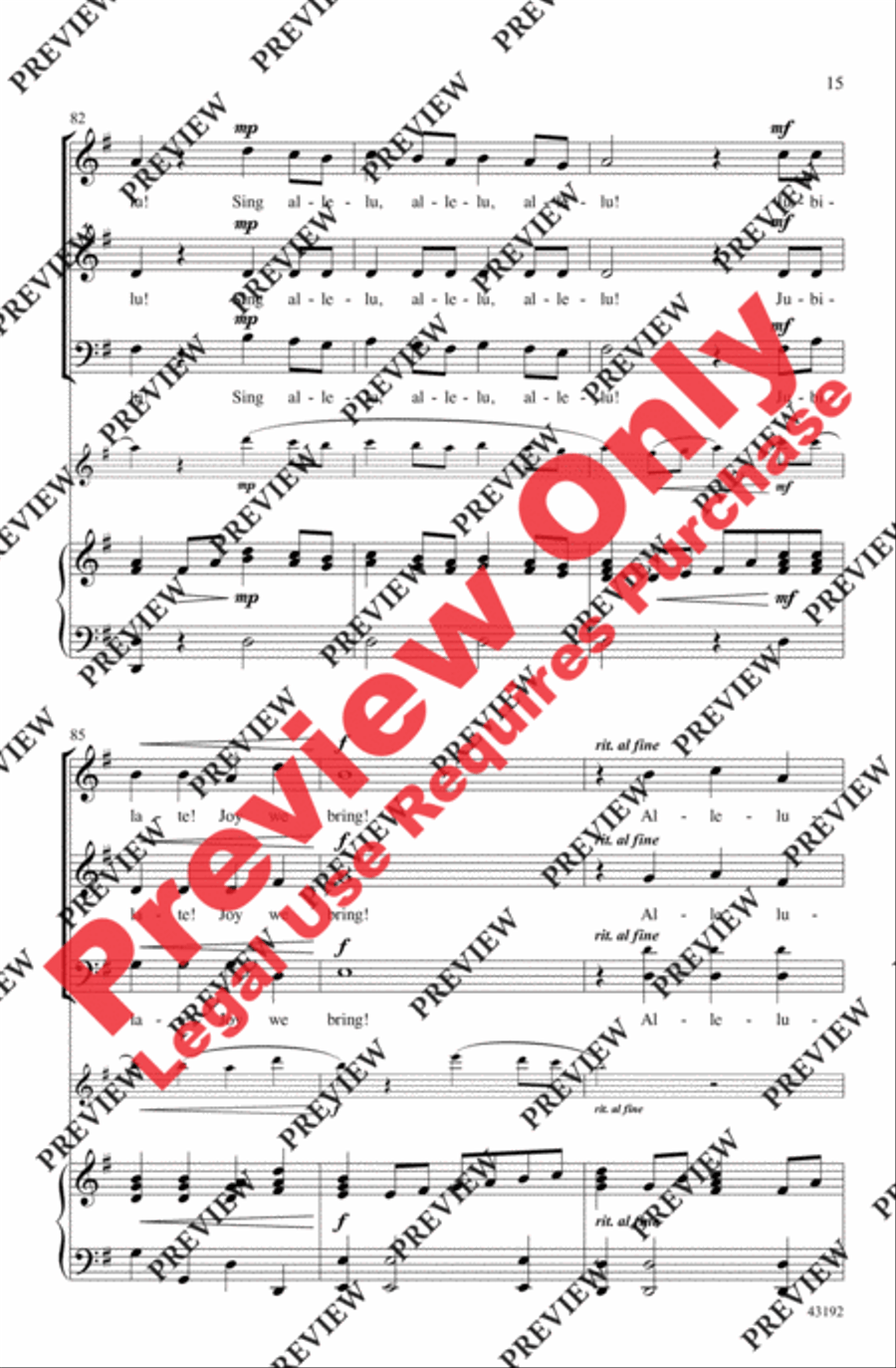 Jubilate! Joy We Bring! 3-Part scores gallery preview page 15