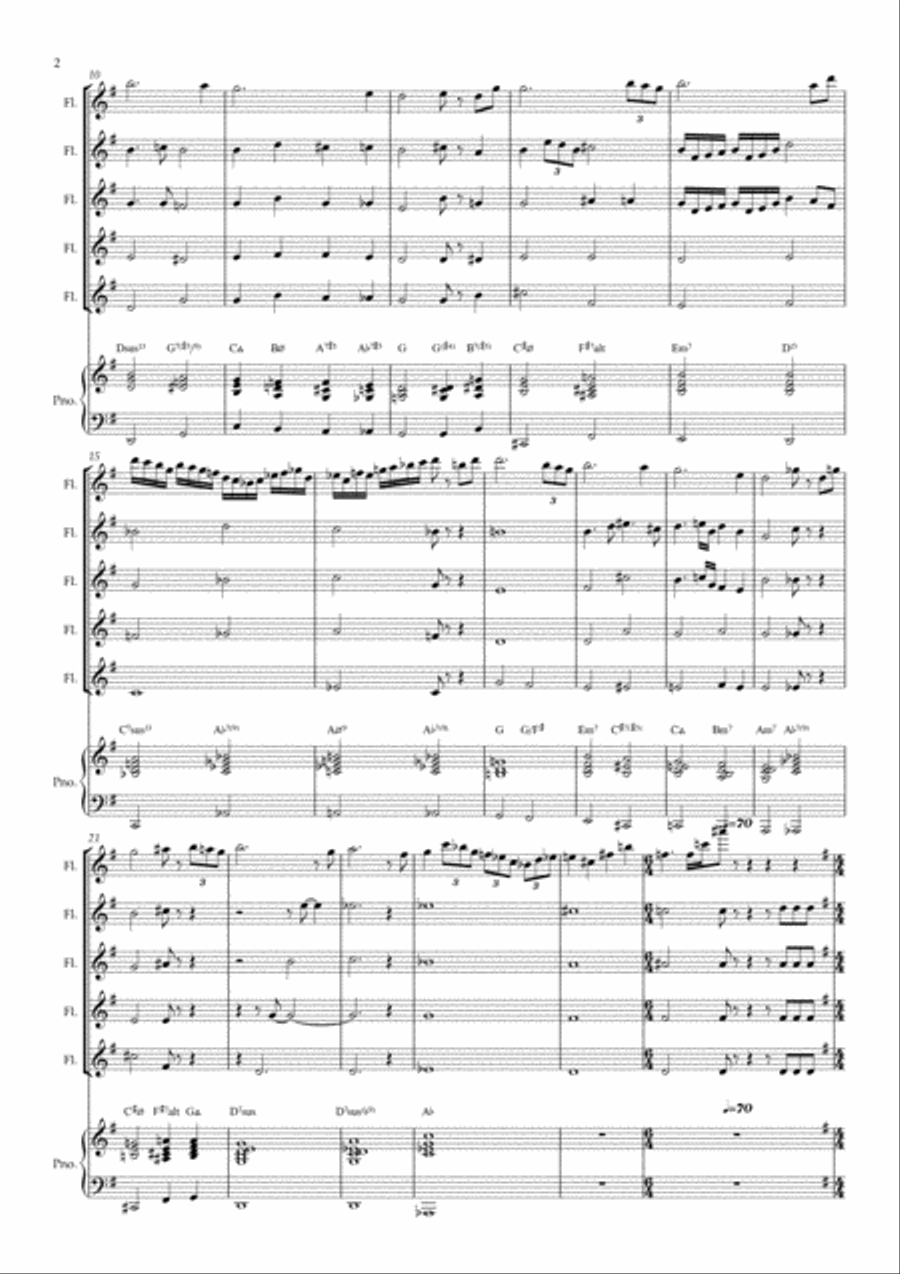 Amazing Grace/ Grandioso es tú Flute Solo scores gallery preview page 2