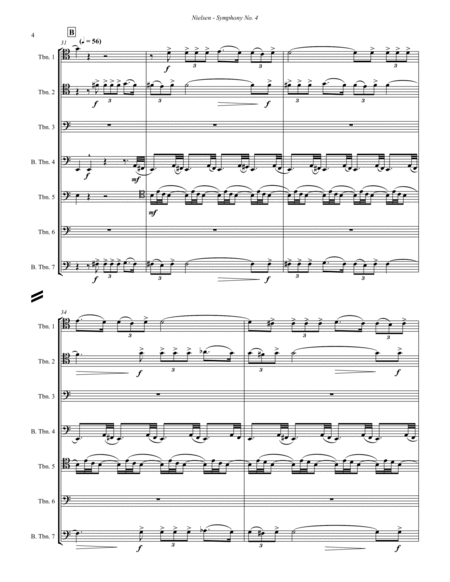 Symphony No. 4 Extracts for 7-part Trombone Ensemble image number null