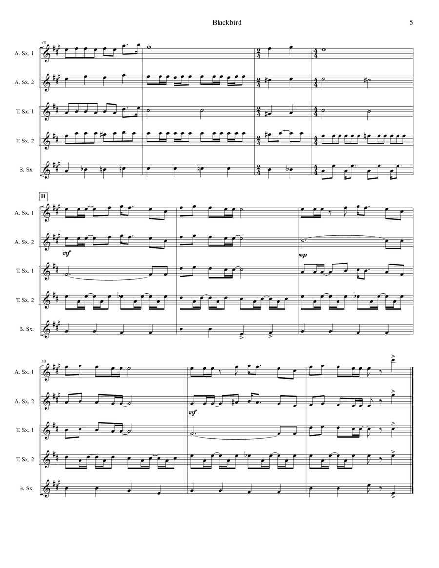 Blackbird Woodwind Quintet scores gallery preview page 6