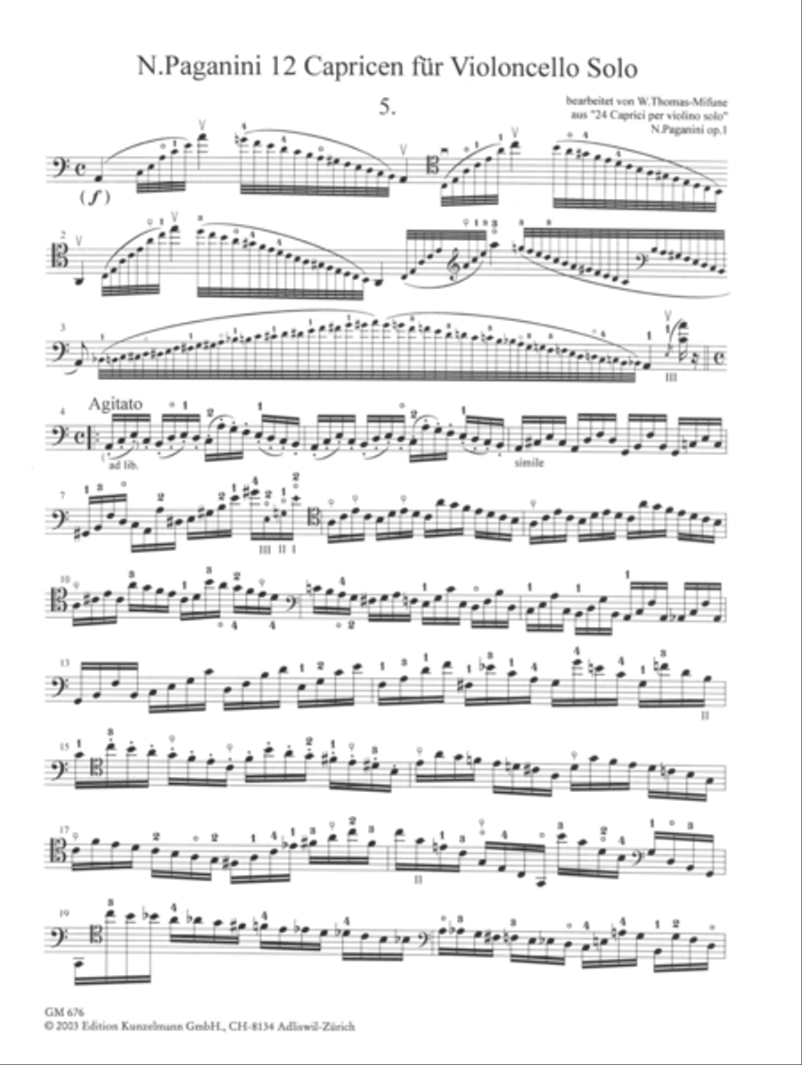 12 Caprices Cello scores gallery preview page 2