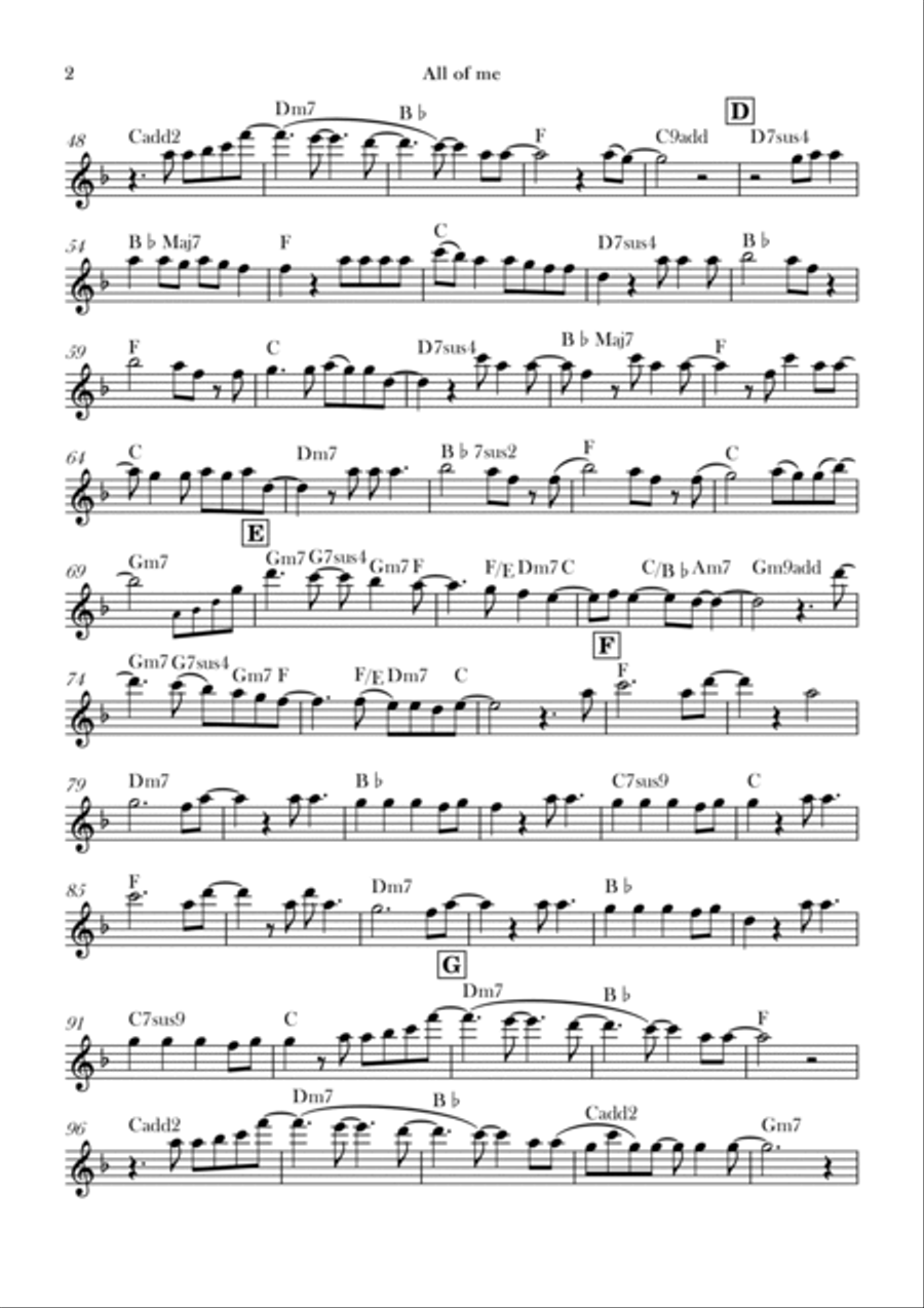All Of Me Flute Solo scores gallery preview page 2