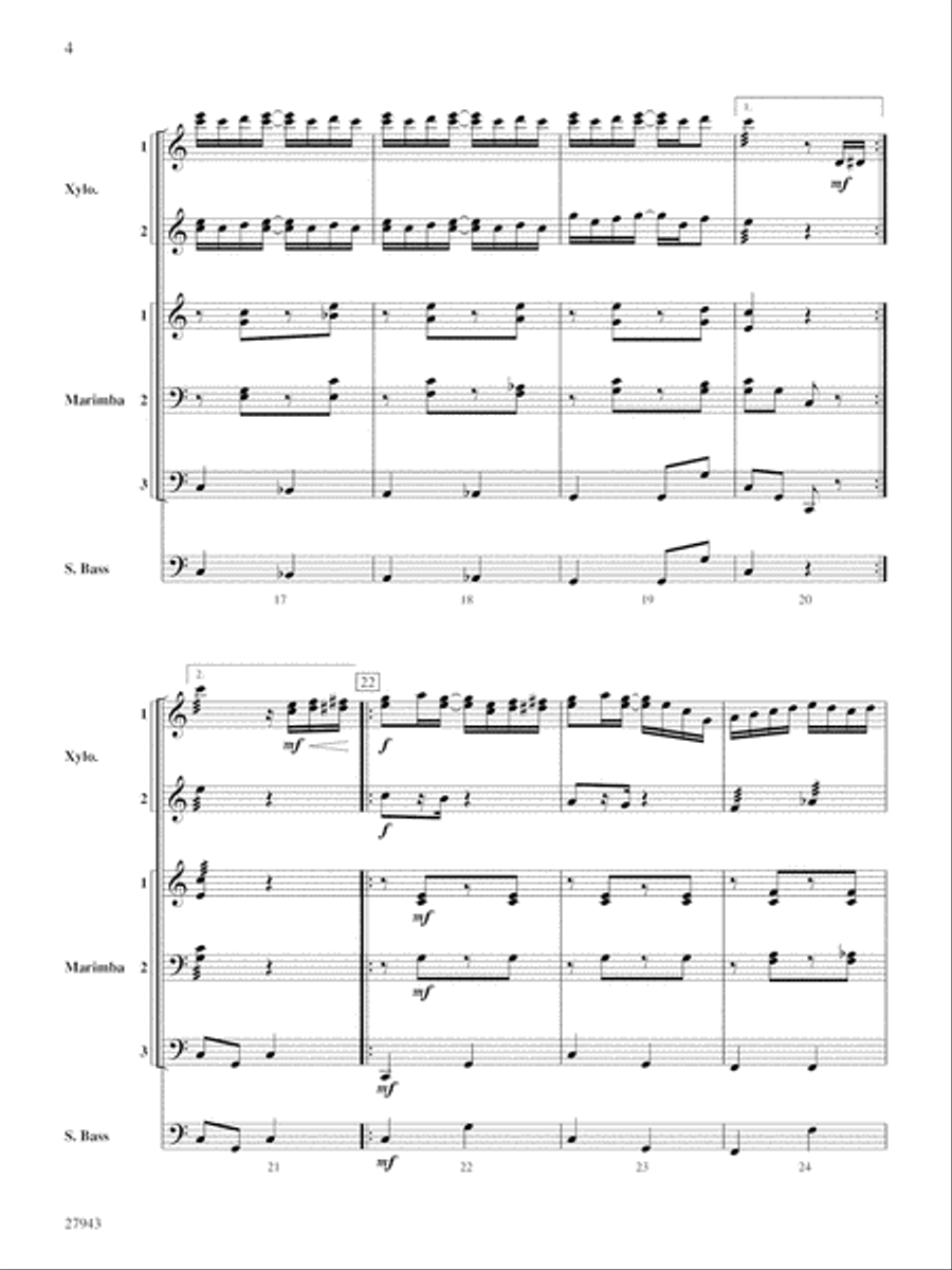 The Entertainer: Score The Entertainer: Score Percussion Ensemble scores gallery preview page 4