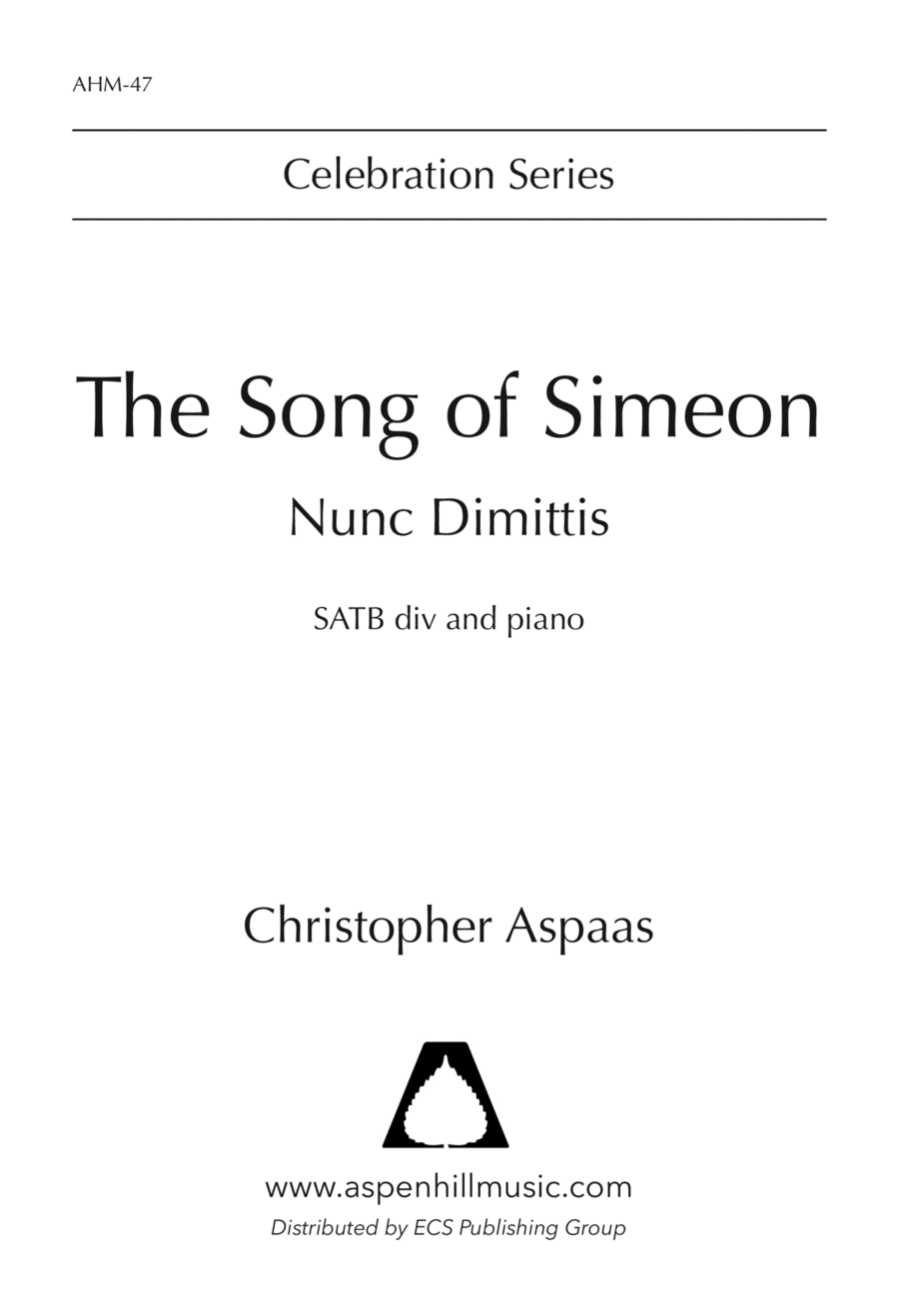 The Song of Simeon Divisi scores gallery preview page 1