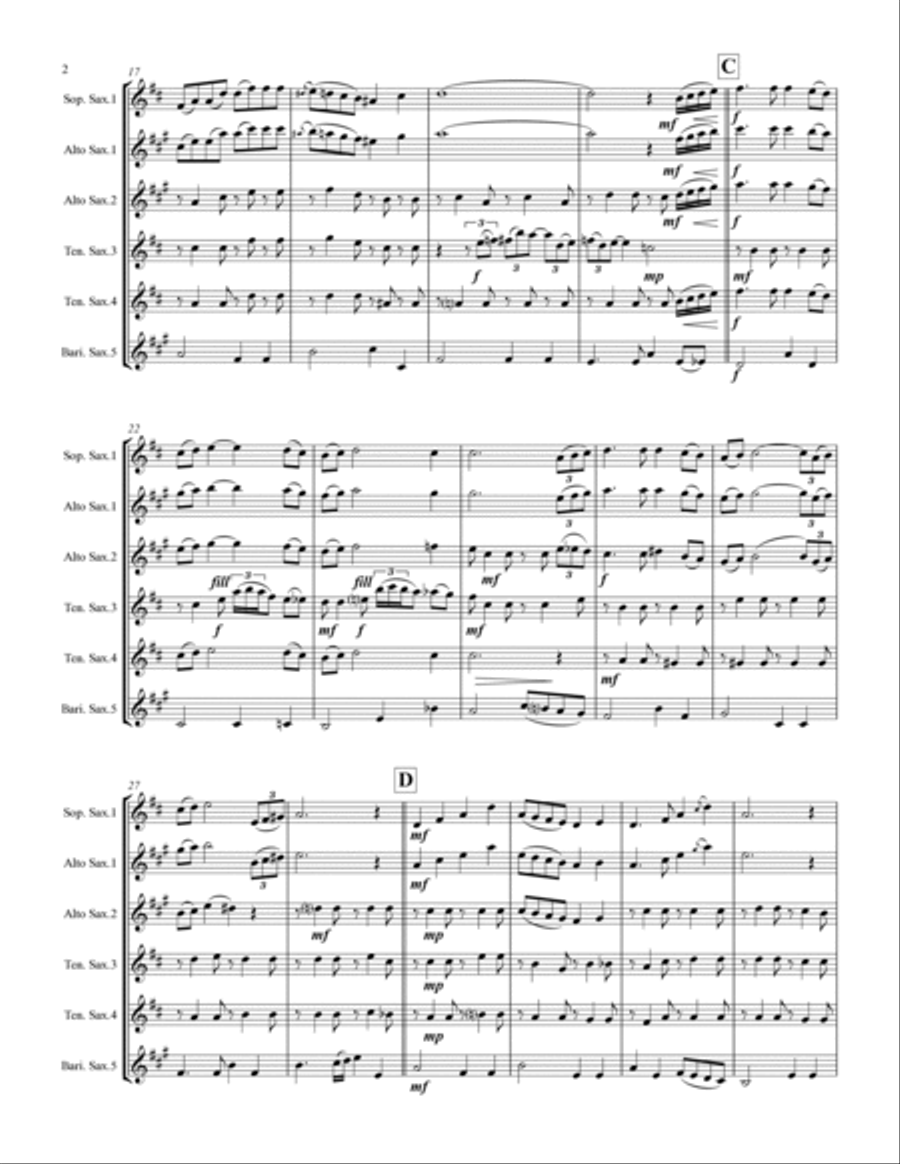 Have Yourself A Merry Little Christmas from MEET ME IN ST. LOUIS Saxophone Quintet scores gallery preview page 3