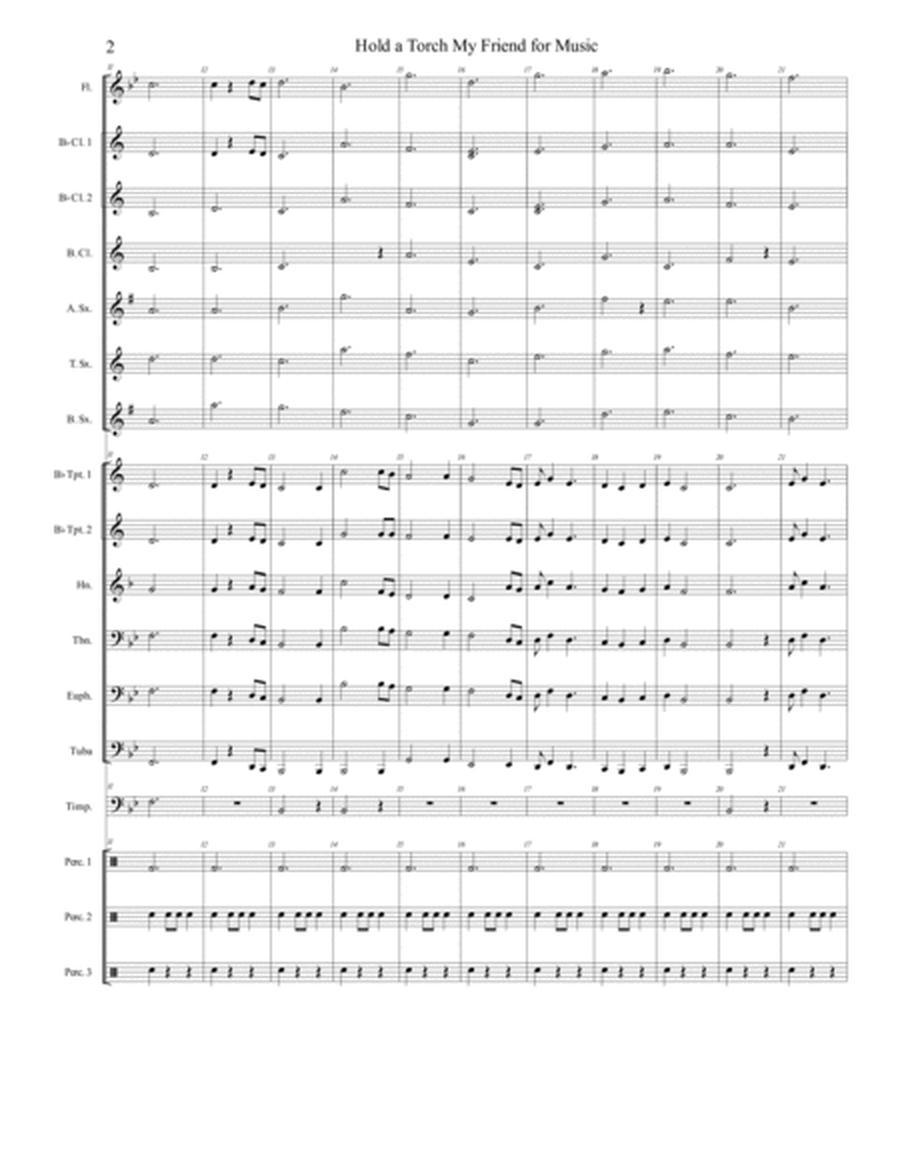 Hold a Torch for Music my friend - Score Only