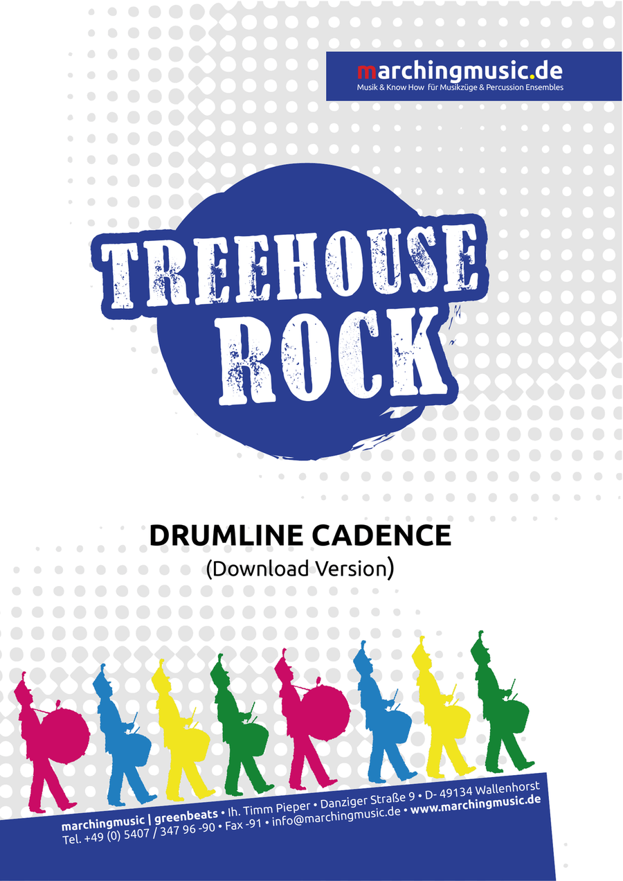TREEHOUSE ROCK Street Cadence (Drumline) Marching Band scores gallery preview page 1