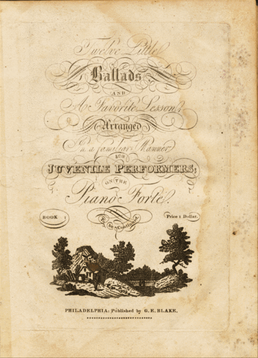 Twelve Little Ballads and a Favorite Lesson Voice scores gallery preview page 1