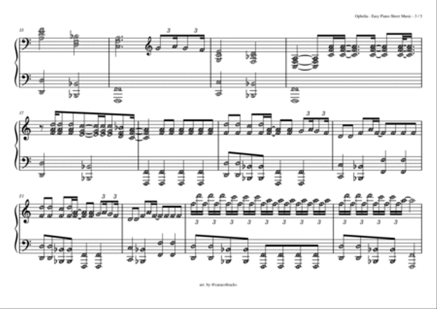 Ophelia Piano Solo scores gallery preview page 3