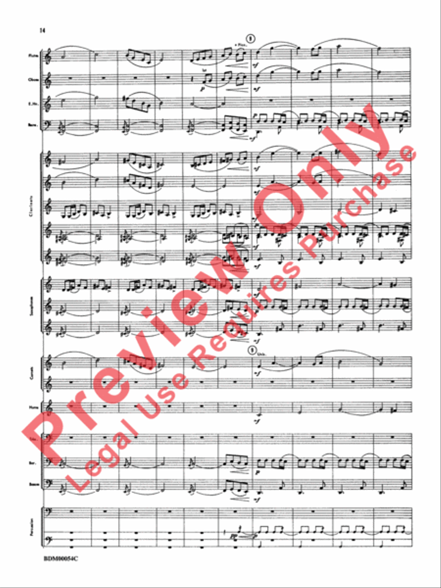 Symphonic Suite Concert Band scores gallery preview page 17