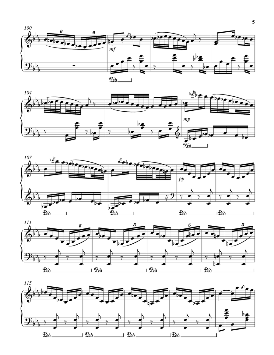 Klezmer Dance # 2 for Piano (Bulgar) Piano Solo scores gallery preview page 5