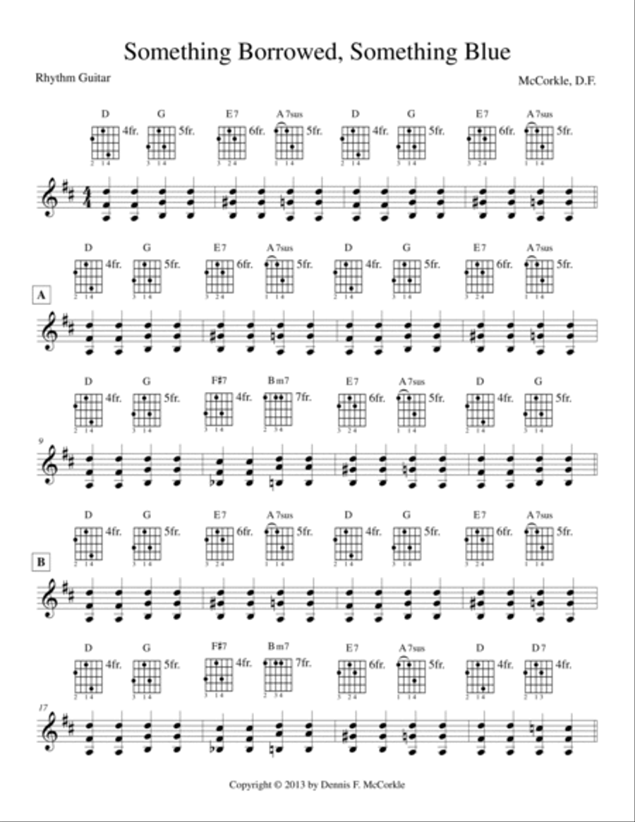Something Borrowed, Somethiing Blue (for Two Guitars) Set of Parts scores gallery preview page 2