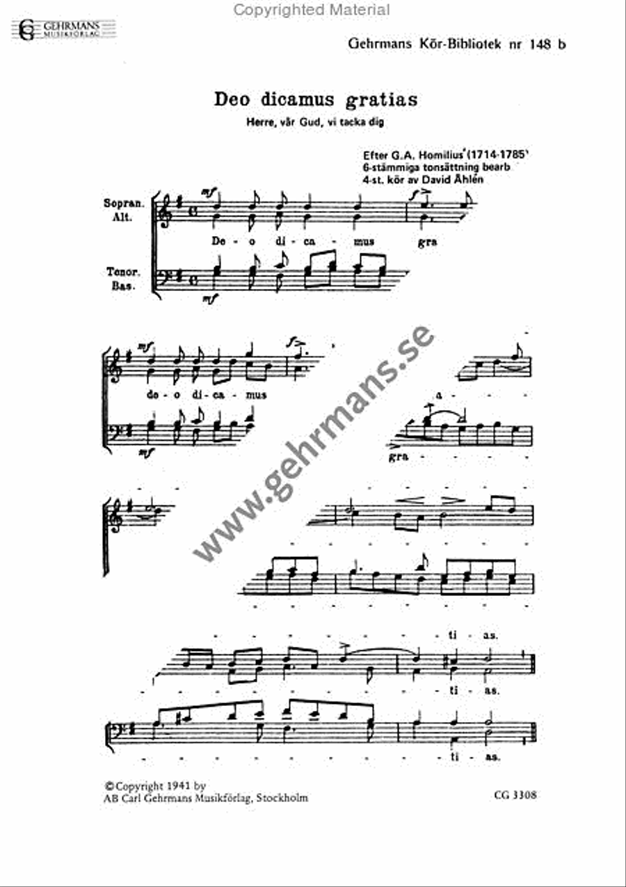 Deo dicamus gratias 4-Part scores gallery preview page 2