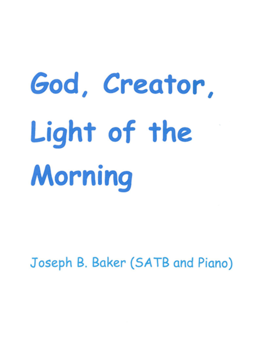 God, Creator, Lightof the Morning 4-Part scores gallery preview page 1