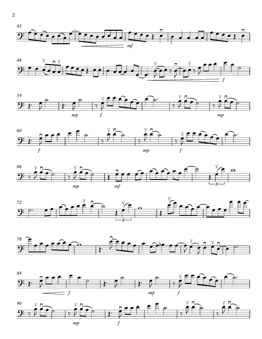 Thinkin' 'bout You Cello Solo scores gallery preview page 2
