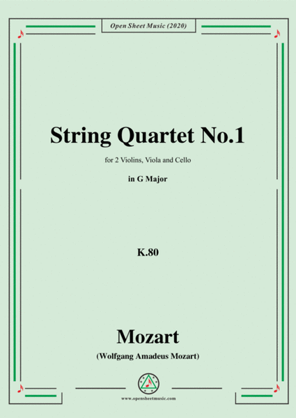 Mozart-String Quartet No.1 in G Major,K.80 image number null