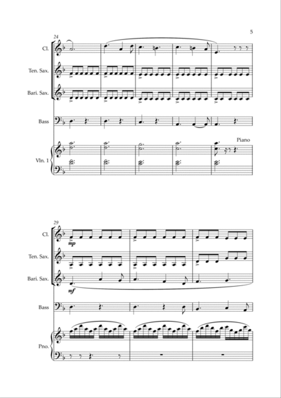 Themes For Adventures Of Robinson Crusoe Tenor Saxophone scores gallery preview page 5