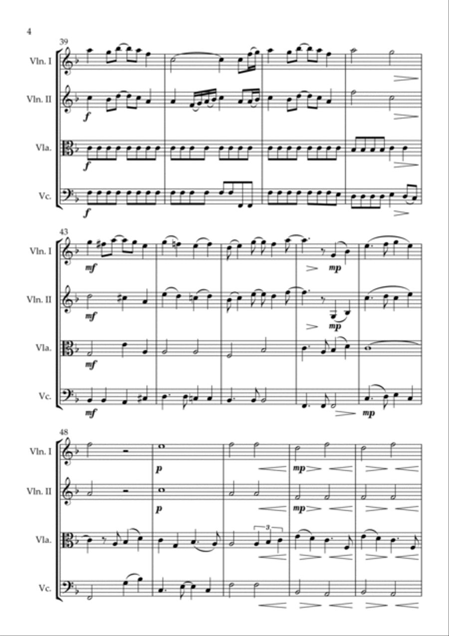 A Whole New World String Trio scores gallery preview page 5