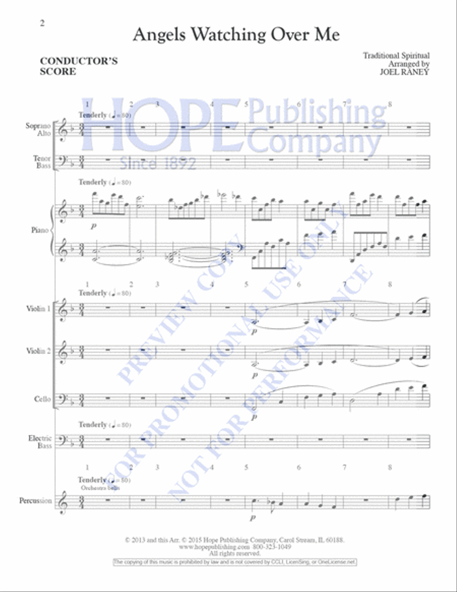 Angels Watching Over Me Angels Watching Over Me 4-Part scores gallery preview page 2