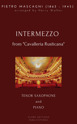 Book cover for Mascagni, Pietro: Intermezzo (for Tenor Saxophone and Piano)