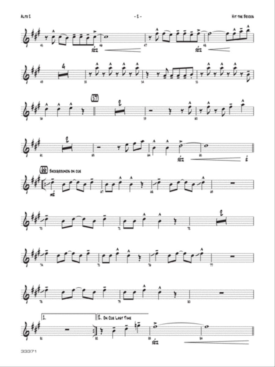 Hit the Bricks: 2nd E flat Alto Saxophone by Gordon Goodwin Jazz