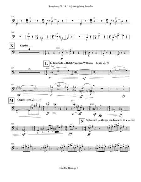 Symphony No. 9 ... My Imaginary London (2013-14) Double bass part