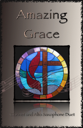 Book cover for Amazing Grace, Gospel style for Clarinet and Alto Saxophone Duet