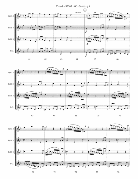 Sonata in d minor RV63 "La Folia" (Clarinet Quartet) image number null