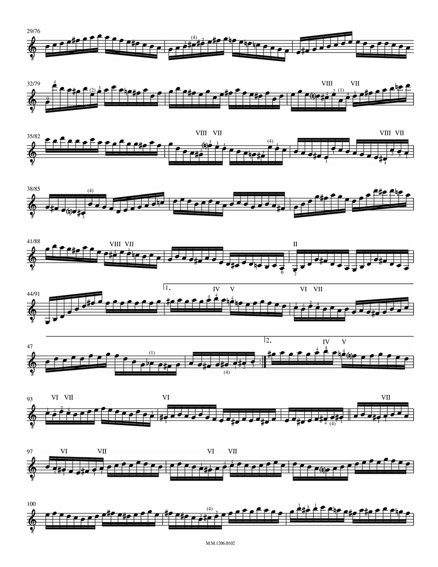 Moto Perpetuo, Op.11 (Perpetual Motion) Classical Guitar scores gallery preview page 2