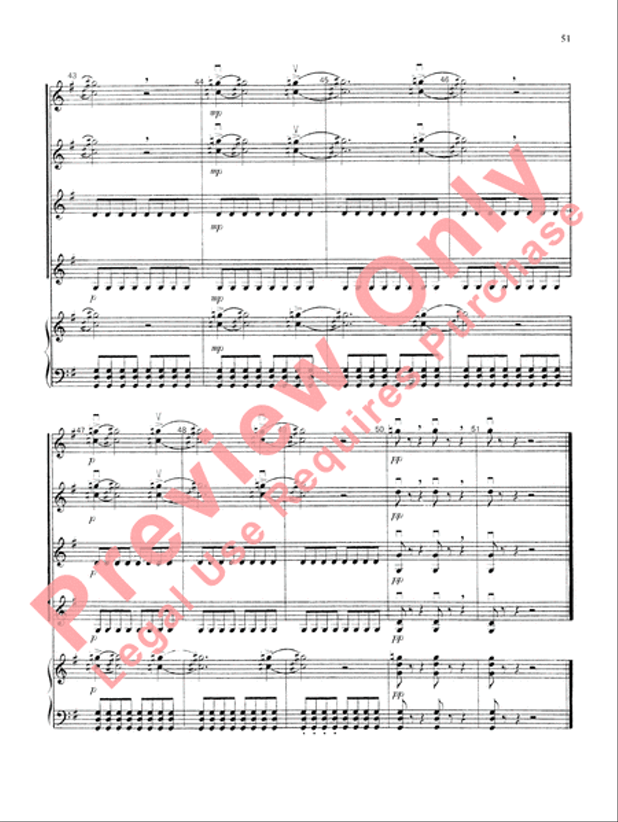 Highland/Etling Violin Quartet Series: Book 3 Small Ensemble scores gallery preview page 52