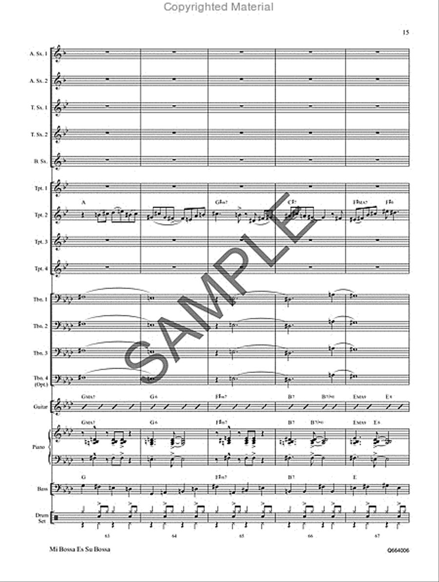 Mi Bossa Es Su Bossa Organ scores gallery preview page 16