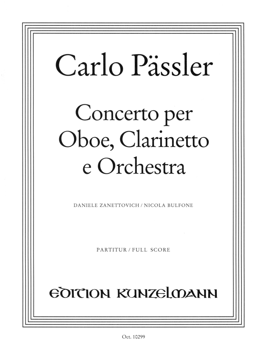 Book cover for Concerto for oboe, clarinet and orchestra