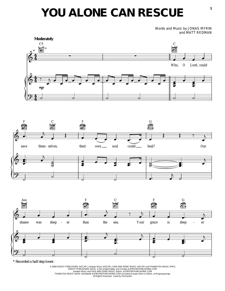 You Alone Can Rescue Acoustic Guitar scores gallery preview page 1