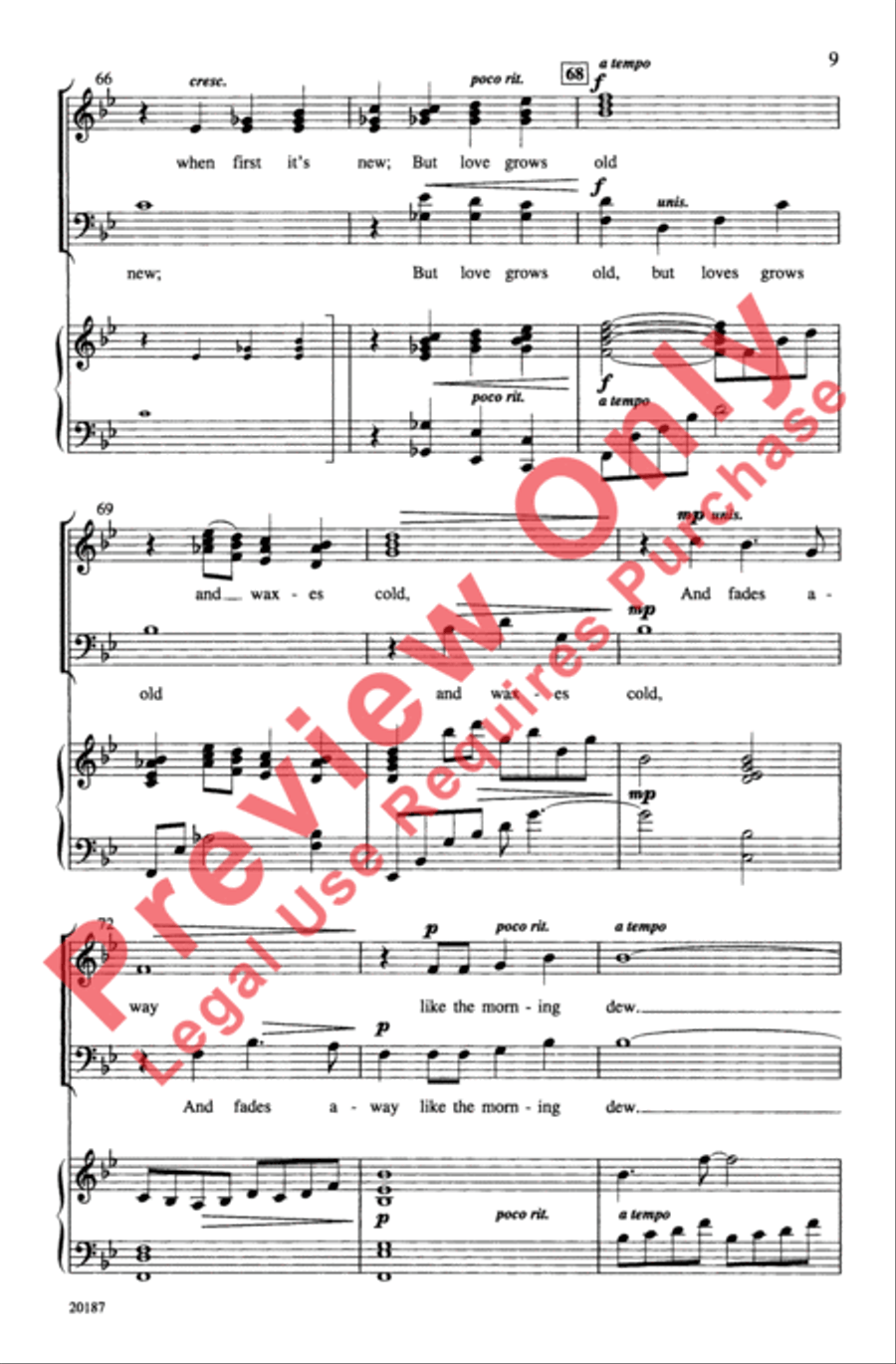 The Water Is Wide 4-Part scores gallery preview page 9