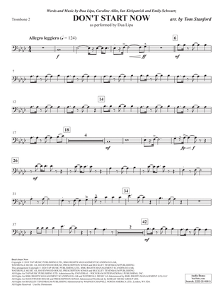 Don't Start Now (arr. Tom Stanford) - Trombone 2