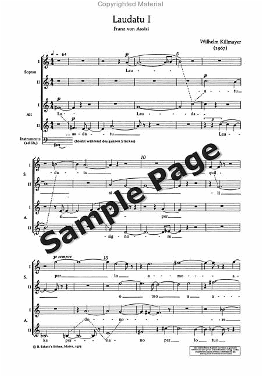 Killmayer Laudatu I Sc SSAATTBB scores gallery preview page 4