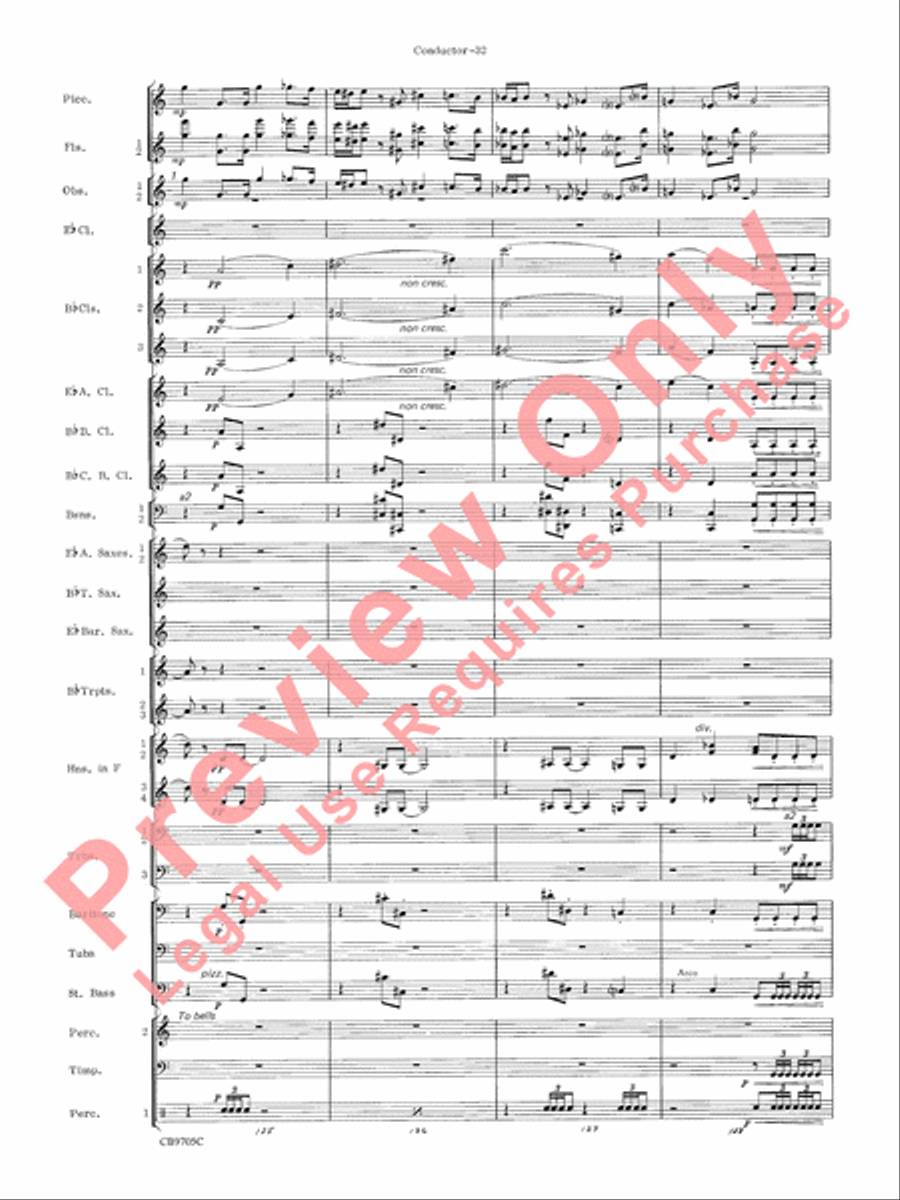 The Empire Strikes Back (Finale) Concert Band scores gallery preview page 35