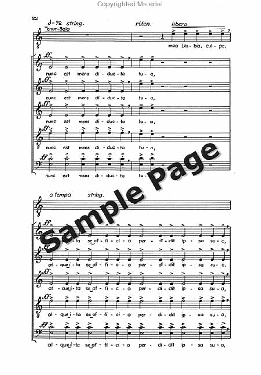 4 A Cappella Choruses 4-Part scores gallery preview page 22