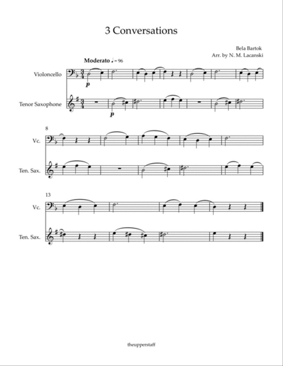 3 Conversations 3 Conversations Tenor Saxophone scores gallery preview page 2