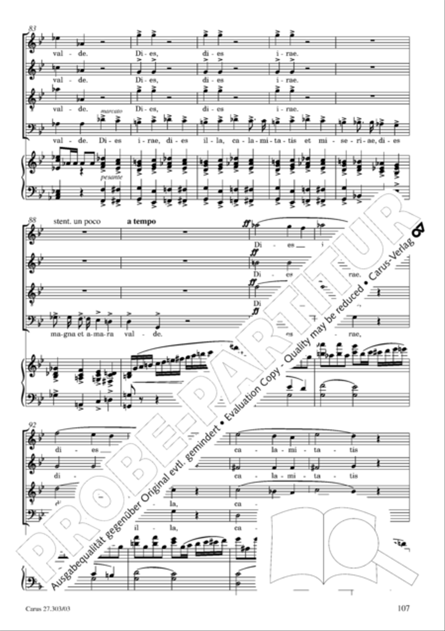 Messa da Requiem 4-Part scores gallery preview page 108