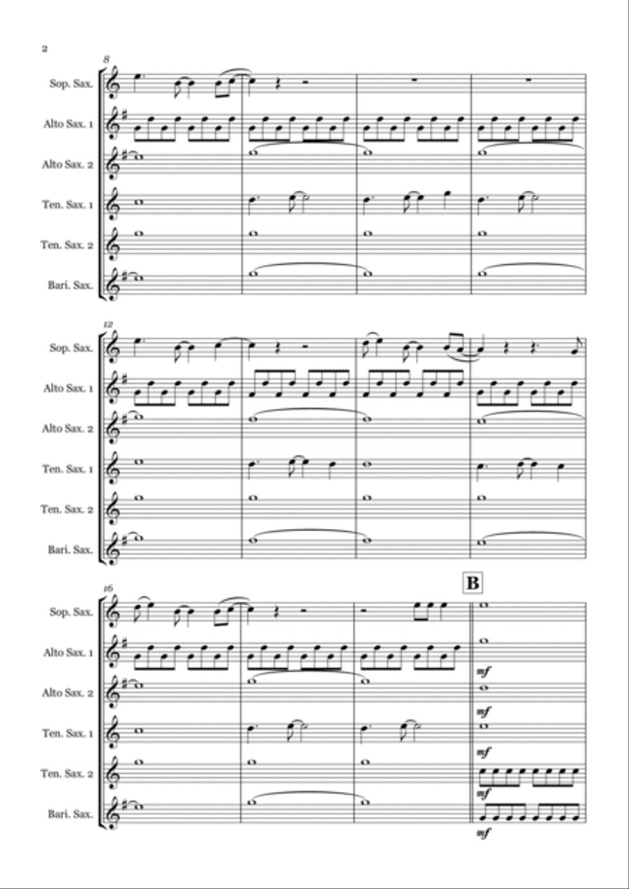 Chasing Cars Woodwind Ensemble scores gallery preview page 2