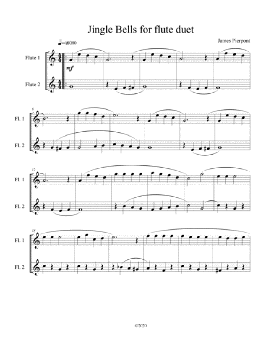 10 Christmas Duets for flute (Vol. 1) Flute Duet scores gallery preview page 3