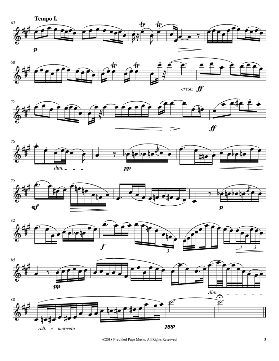 Berceuse Op.15 - for Alto Flute & Piano Flute Solo scores gallery preview page 4