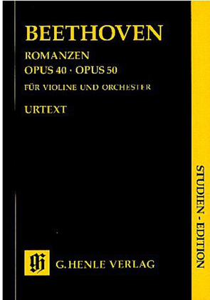 Book cover for Romances for Violin and Orchestra Op. 40 & 50 in G and F Major