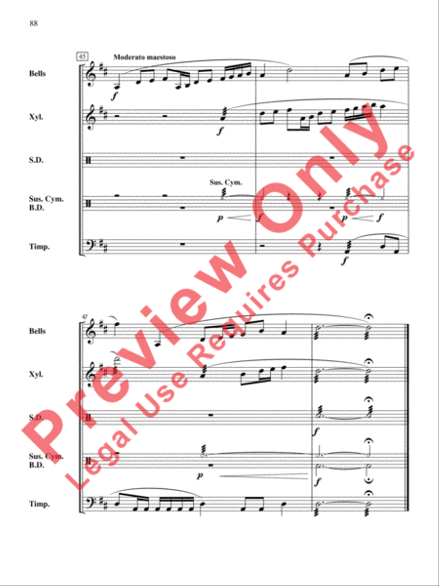 The Anthony J. Cirone Intermediate Percussion Ensemble Collection Percussion Ensemble scores gallery preview page 89