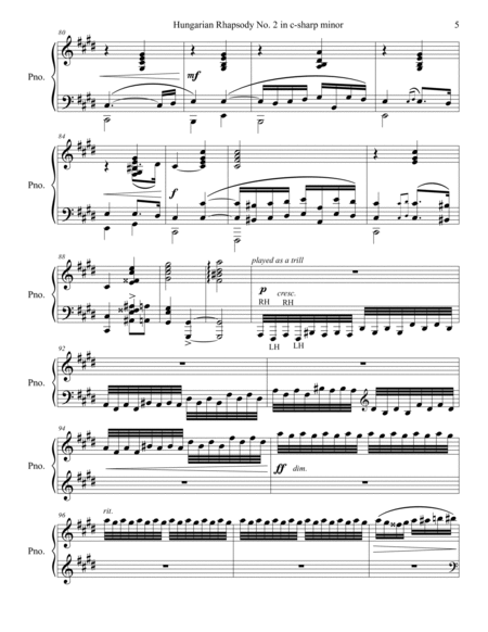 Hungarian Rhapsody No. 2 in c-sharp minor image number null