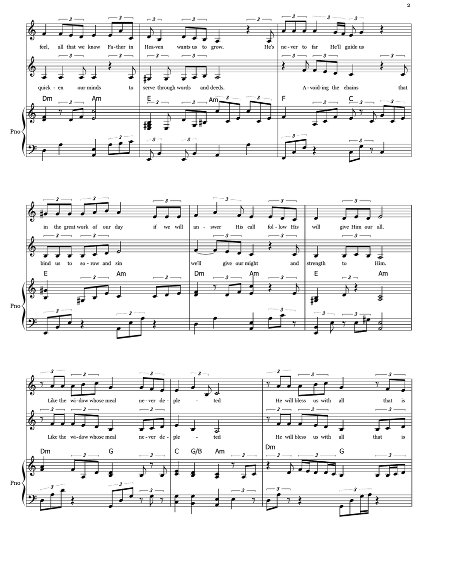 Embark in the Service of God Choir scores gallery preview page 2