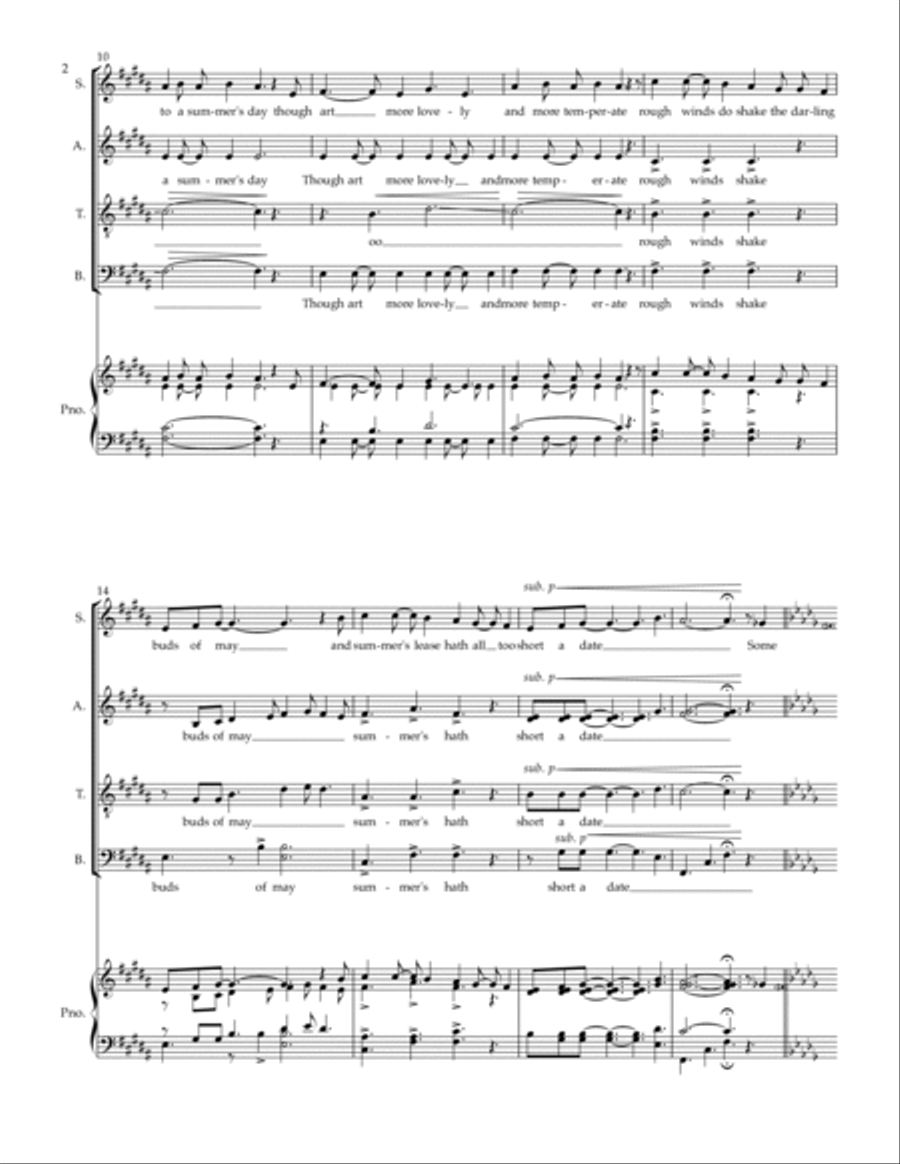 Shall I Compare Thee? Divisi scores gallery preview page 2